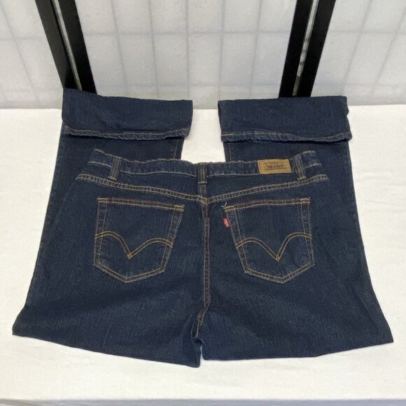 High Rise Bootcut Stretch Denim Jeans Dark Blue Wash Like New Levi’s 515 - Picture 10 of 15